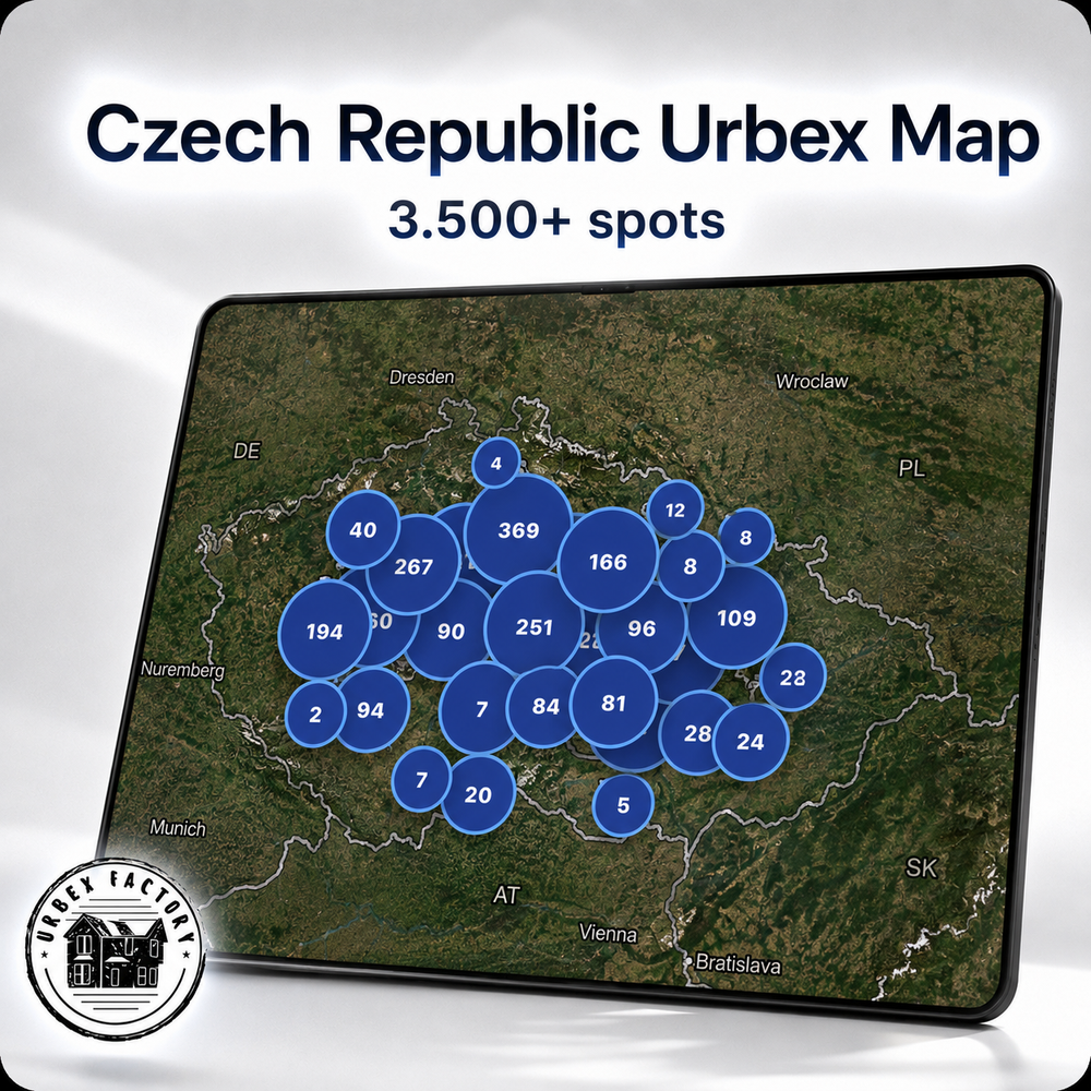 Tsjechië Urbex Kaart - 3.500+ Locaties