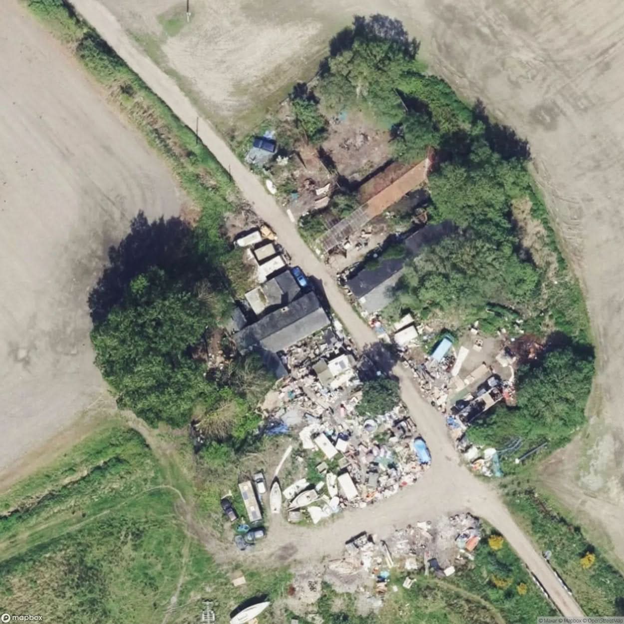 Abandoned Farm With Boats And Cars [GBR] #21767