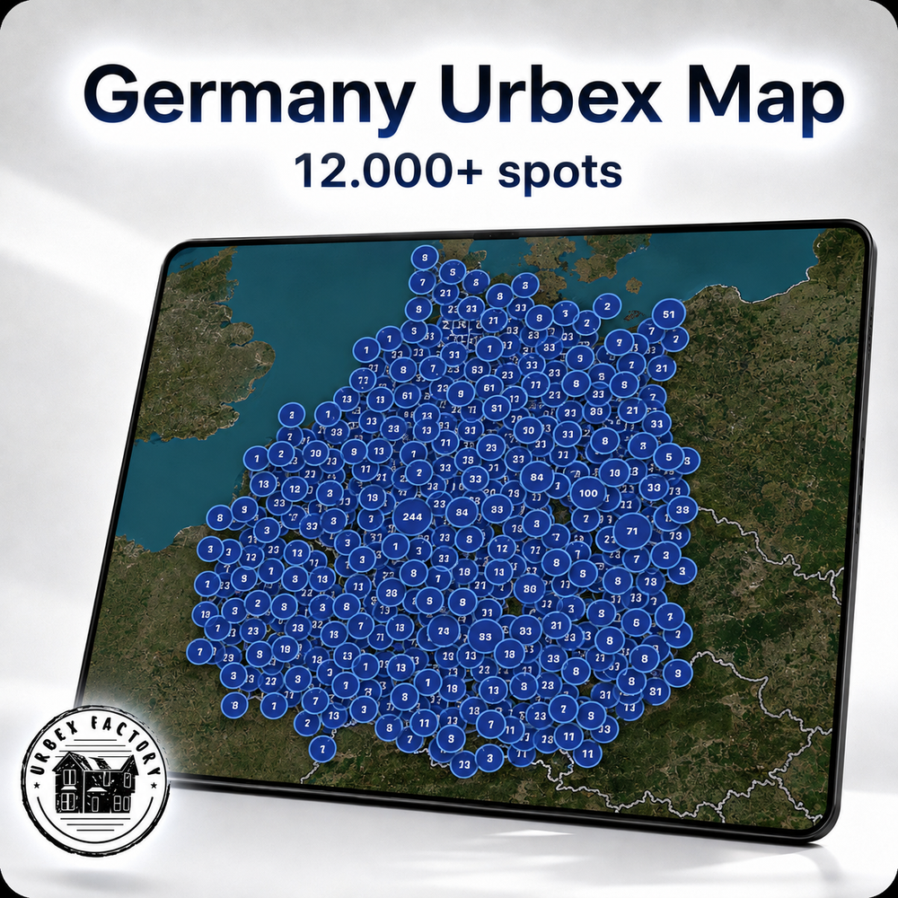 Duitsland Urbex Kaart - 12.000+ Locaties