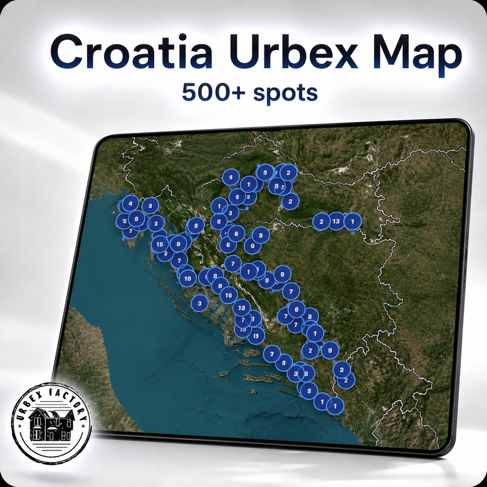 Kroatië Urbex Kaart - 500+ Locaties