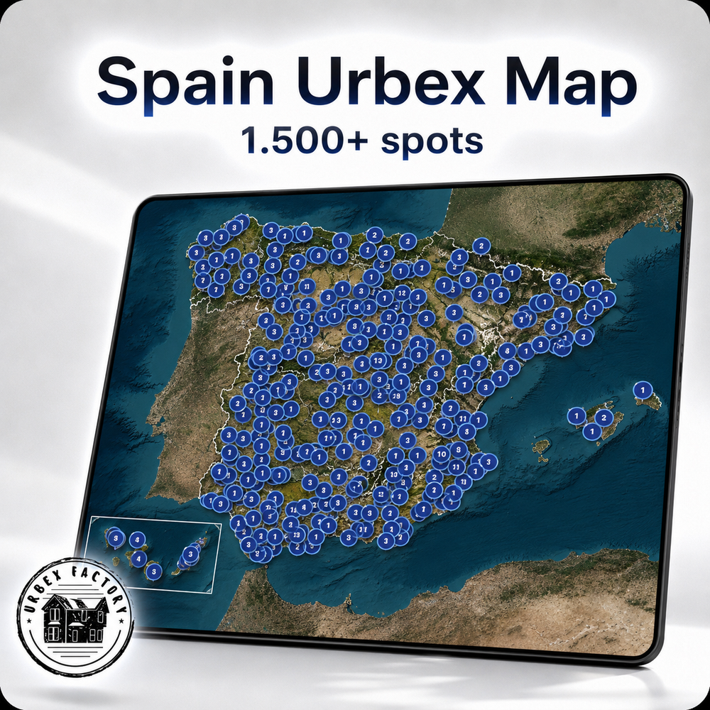 Spanje Urbex Kaart - 1.500+ Locaties