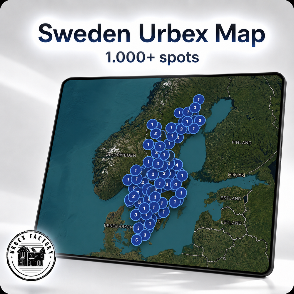Zweden Urbex Kaart - 1.000+ Locaties