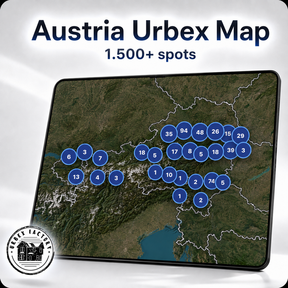 Oostenrijk Urbex Kaart - 1.500+ Locaties