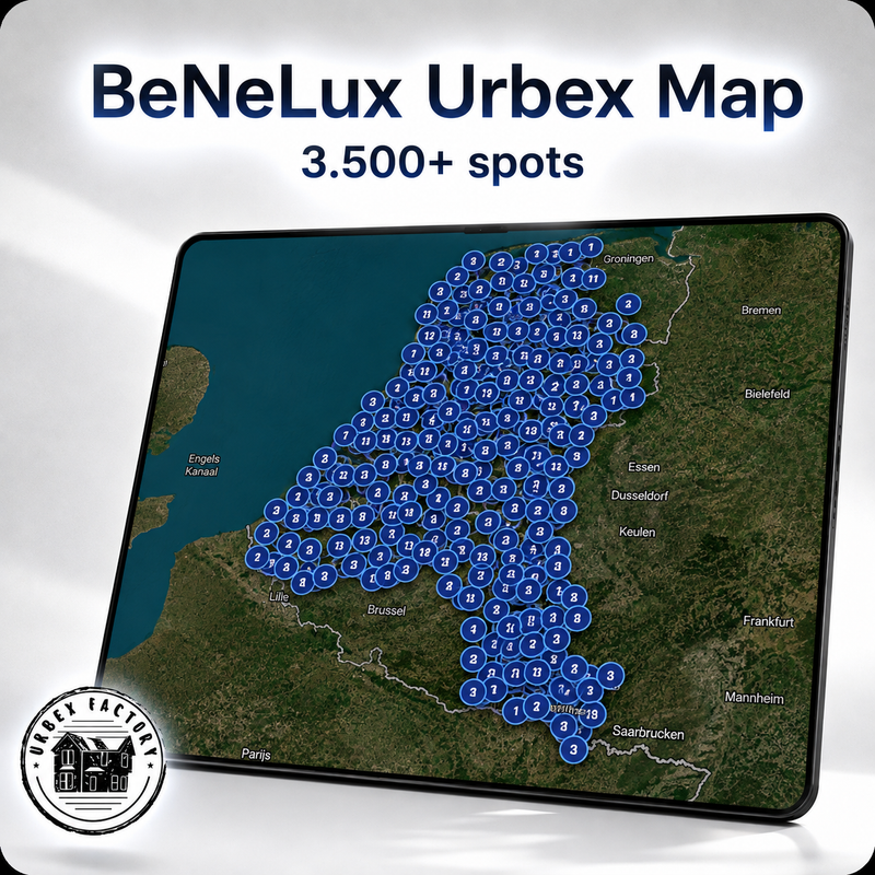 BeNeLux Urbex Kaart - 3.500+ Locaties