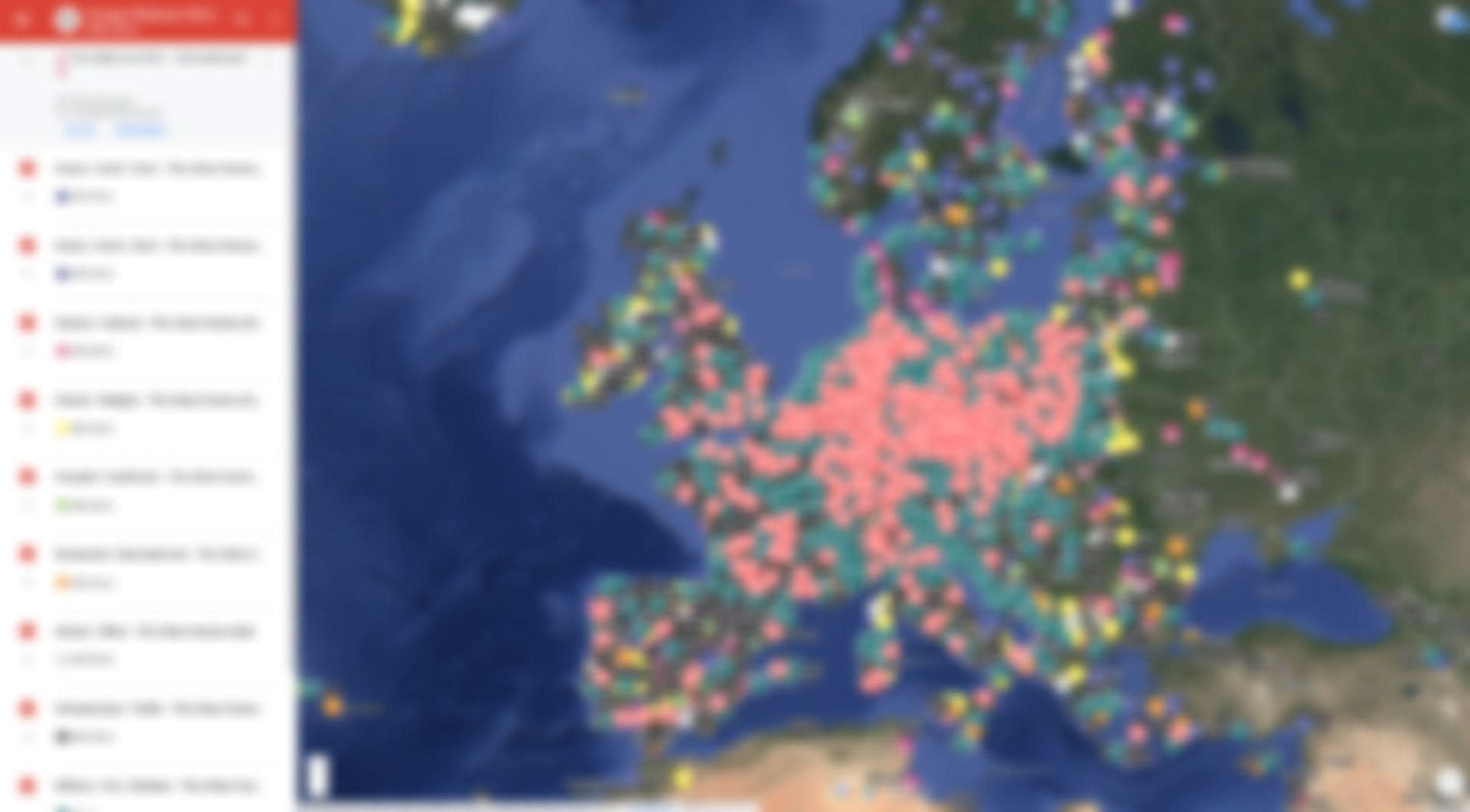 Europa Urbex Kaart - 50.000+ Locaties