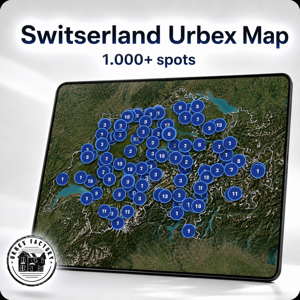 Zwitserland Urbex Kaart - 1.000+ Locaties