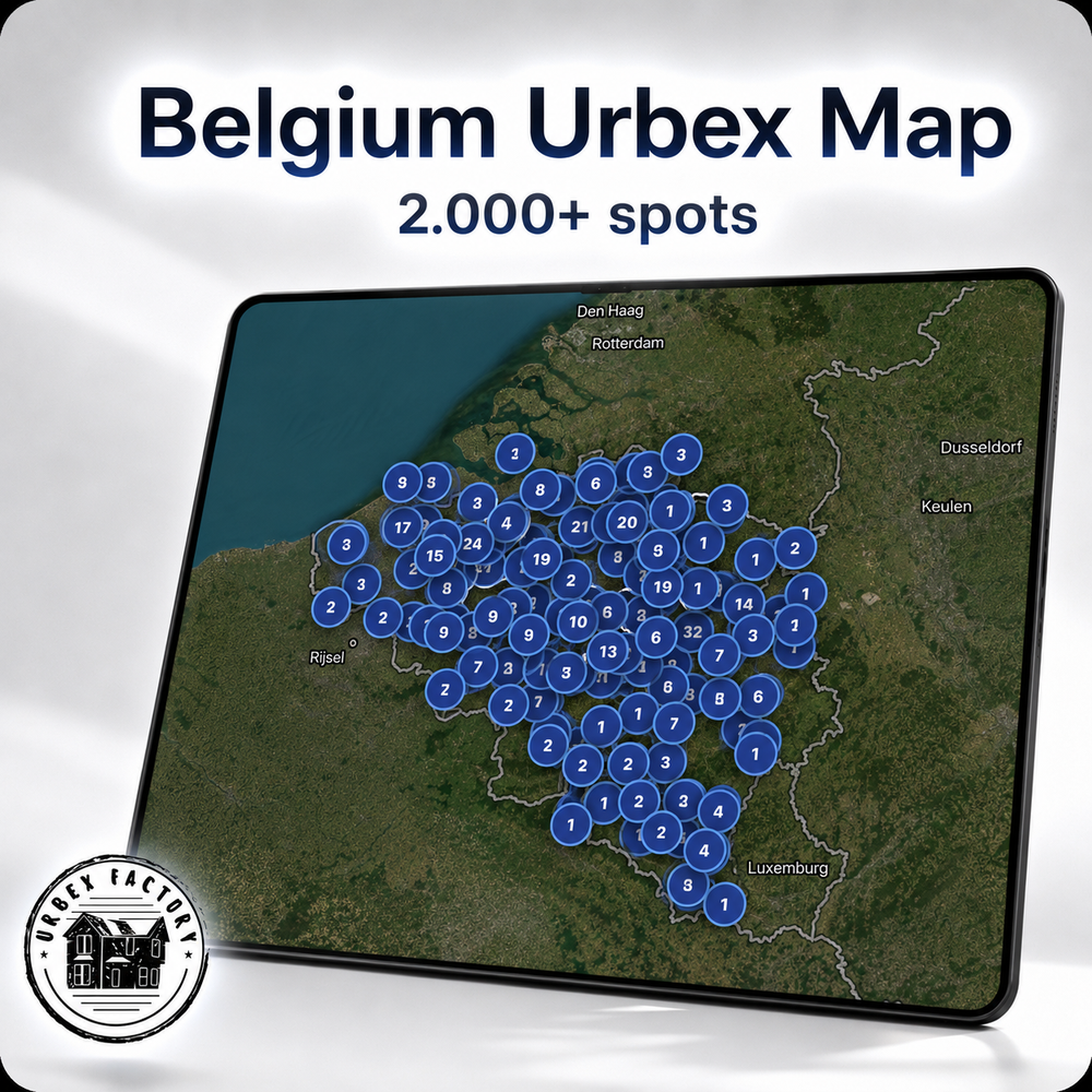 België Urbex Kaart - 2.000+ Locaties