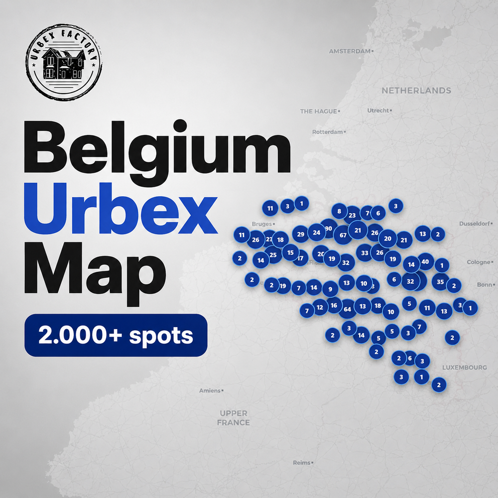 België Urbex Kaart - 2.000+ Locaties