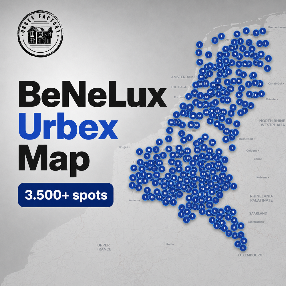 BeNeLux Urbex Kaart - 3.500+ Locaties
