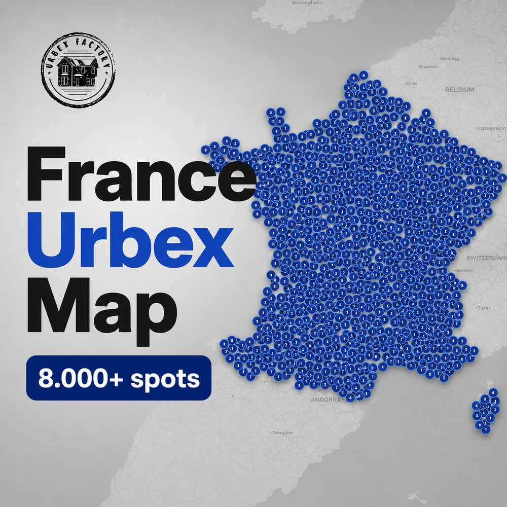 Frankrijk Urbex Kaart - 8.000+ Locaties